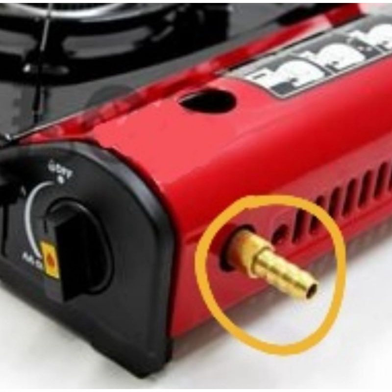 Sambungan Selang Gas Kompor Portable ke gas LPG