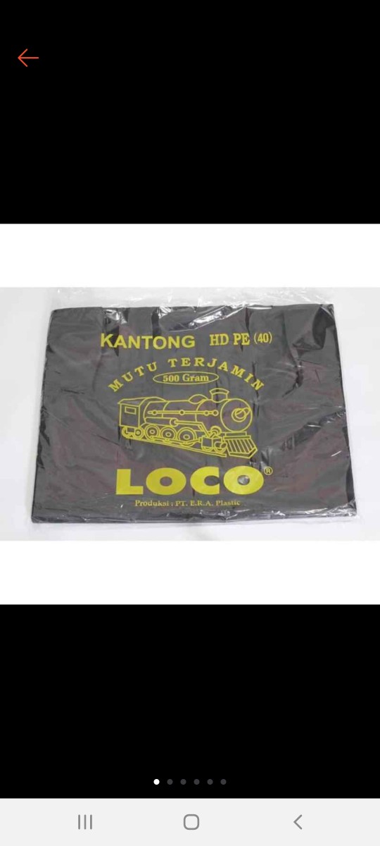 Kantong Plastik Kresek Loco Hitam Tebal 500 Gram