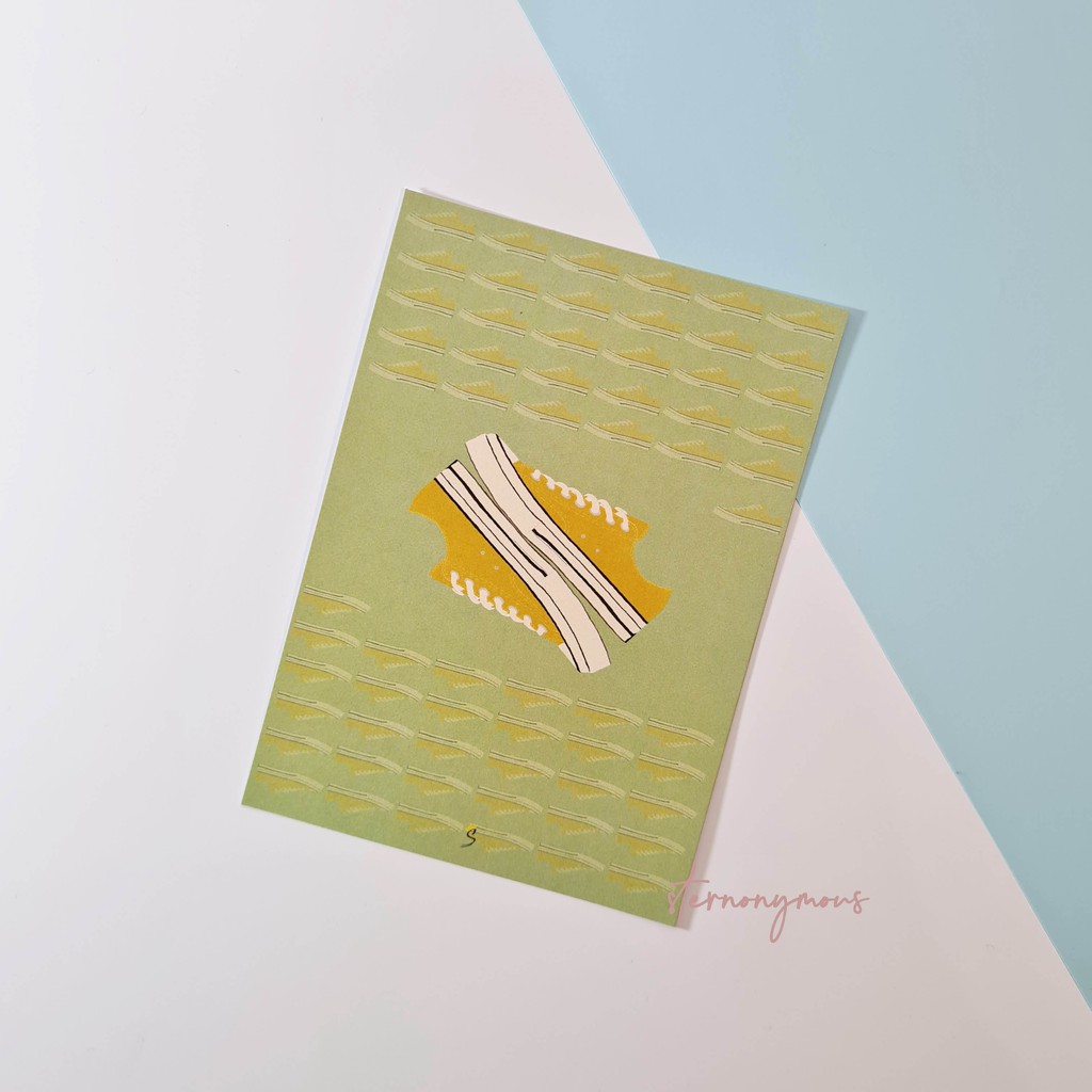 

[Art Print/ Print Art/ Poster Mini A6] – [Converse All Star Yellow fan art 01] by #sternonymous