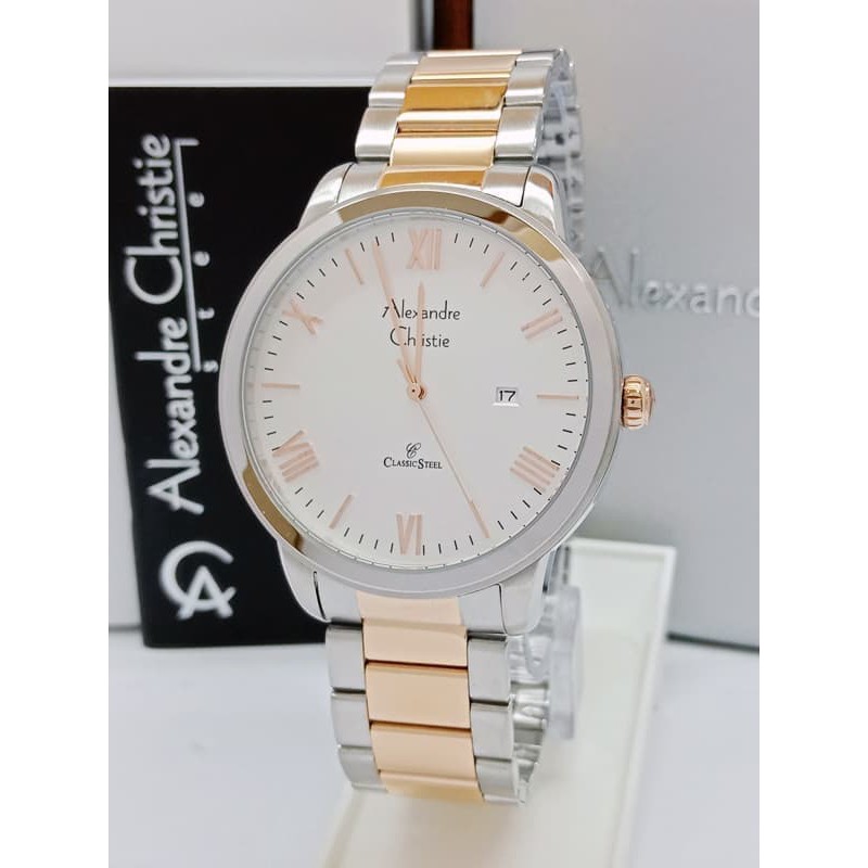 Jam Pria AC Alexandre Christie 8567 Silver Original