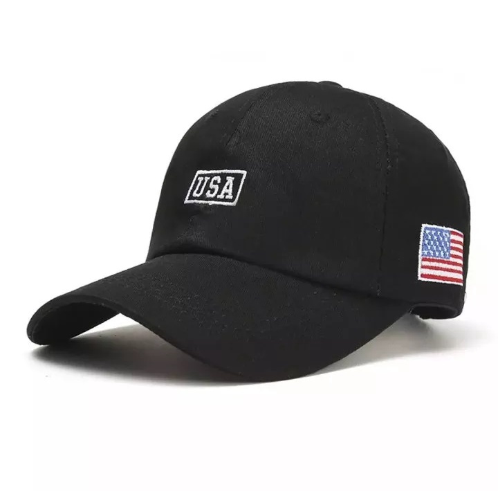 Topi Baseball Hitam USA Amerika - Topi Model Terbaru Pria dan Wanita