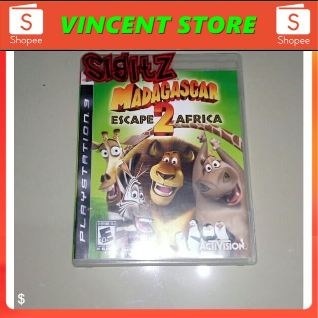 PRODUK ORIGINAL bd ps3 kaset madagascar ecape 2 africa