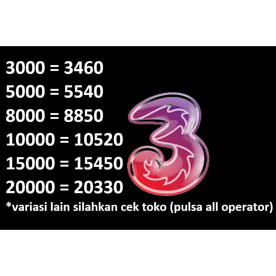 Pulsa tri murah pulsa 3 murah pulsa murah pulsa tri pulsa tri 5000