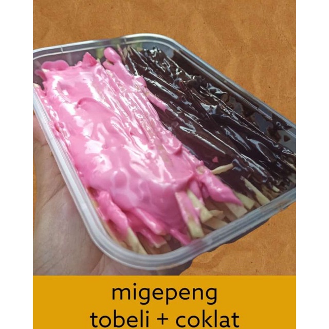 

mie lidi/gepeng rasa coklat strawberry