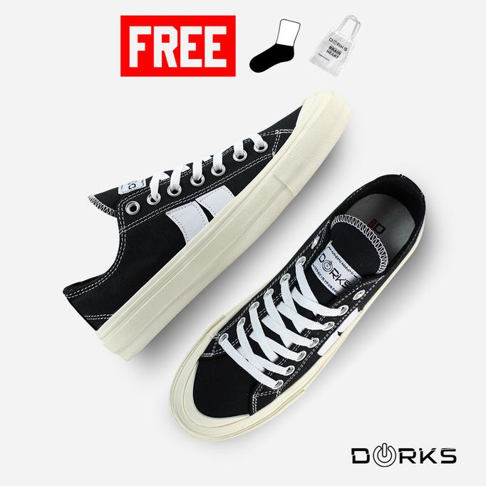 DORKS Classic Low Black Sepatu Original Sepatu Pria Sepatu Wanita