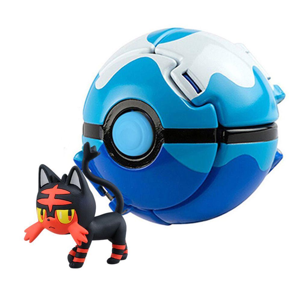 Lanfy Mainan Action Figure Pokemon Pikachu Elf Ball Squirtle Charmander Vulpix Untuk Anak