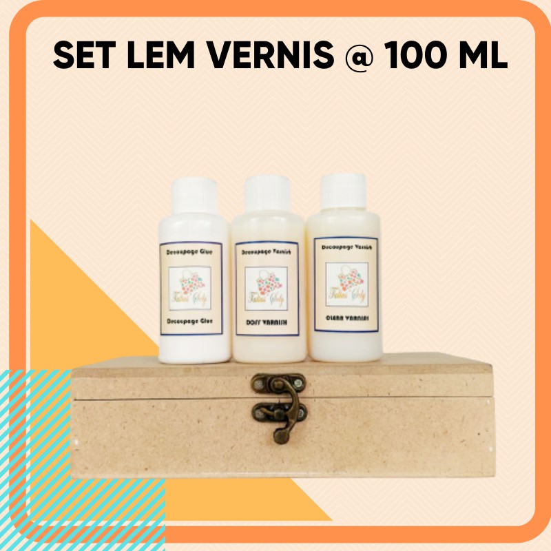 Paket Lem  dan Vernish Untuk  Decoupage