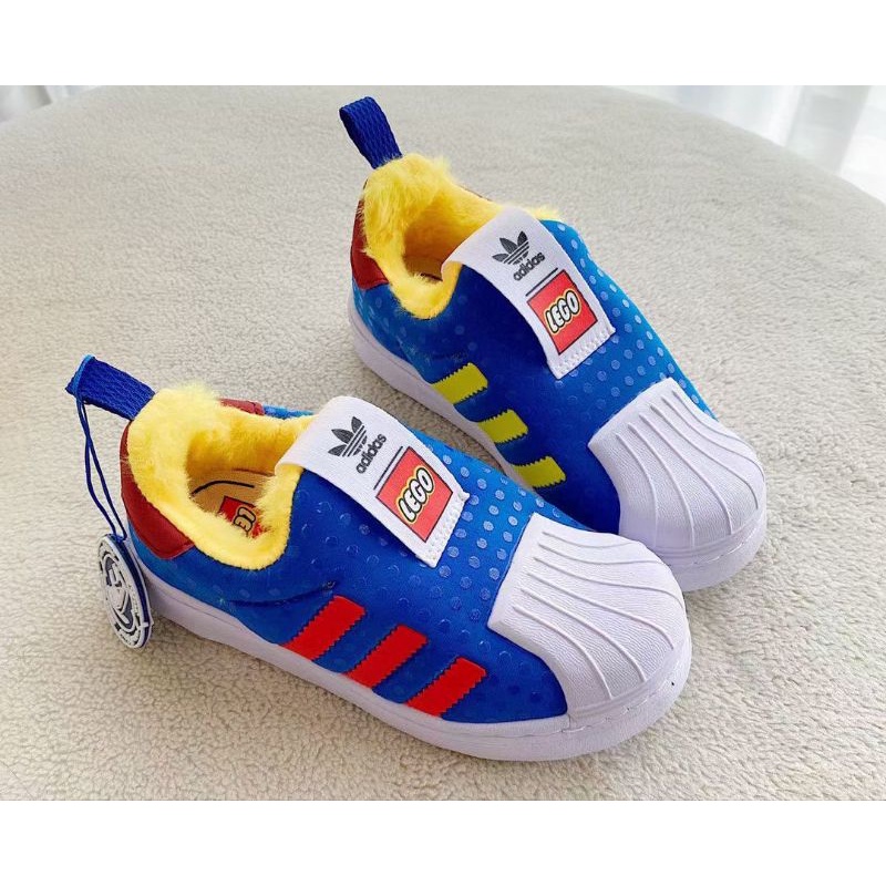 Adidas Superstar x LEGO &quot;Shock Blue/Bold Orange-Eqt Yellow&quot; for Kids