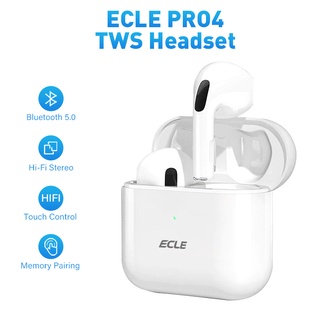 (NEW) ECLE Putih Air TWS Earphone Sport Waterproof  Bluetooth Headset Mini Style Touch Control HiFi Stereo Call