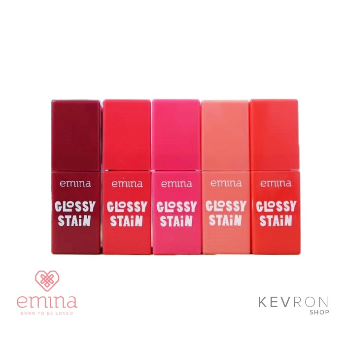 Emina Glossy Stain - Lipstik Cair Tahan Lama BPOM
