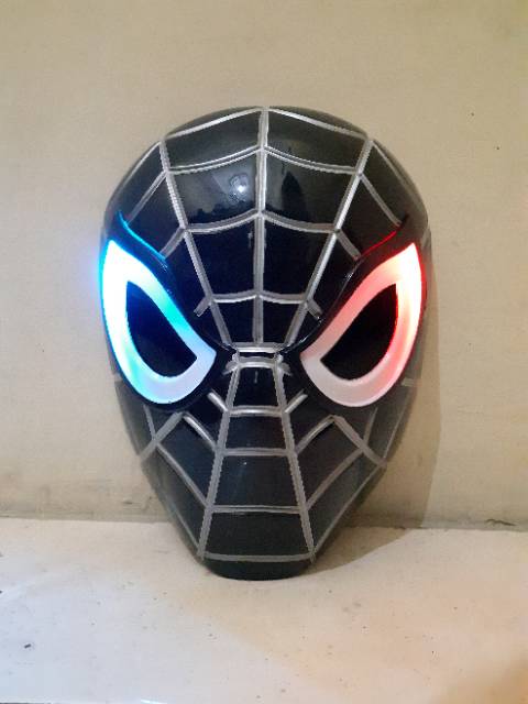 TOPENG SPIDERMAN HITAM ANAK COSPLAY AVENGERS - MAINAN MASK EDUKATIF