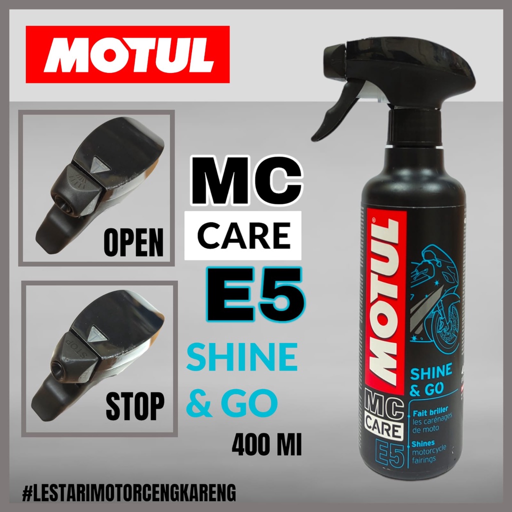 PENGKILAT PEMBERSIH BODY BODI MOTOR MOTUL SHINE &amp; GO MC CARE E5 400ML