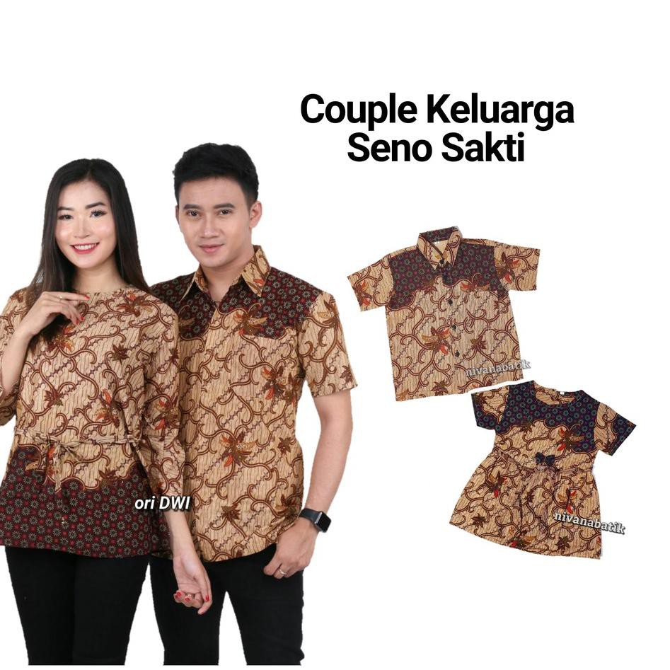 Reborn Couple Batik Keluarga Atasan Motif SENO SAKTI - Nivana Batik