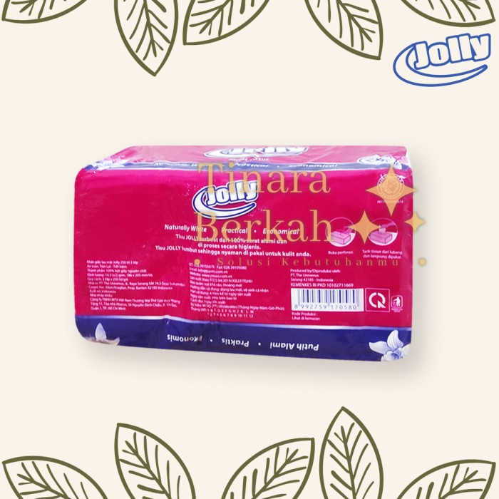 Tissue JOLLY Facial 250 Sheet 2 Ply / Tisu Wajah / Tissu Muka By PASEO Halus-2