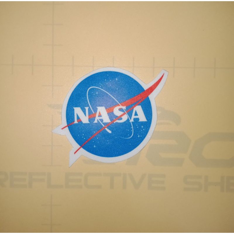 06 - Stiker NASA biru hypebeast