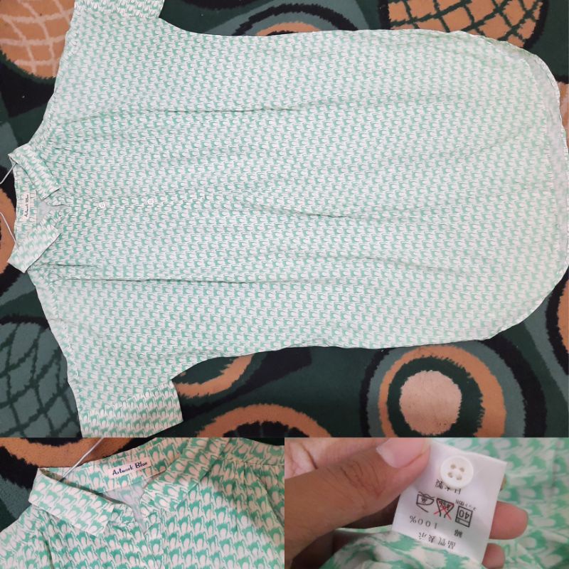 Preloved Blouse / Kemeja lengan pendek wanita jumbo