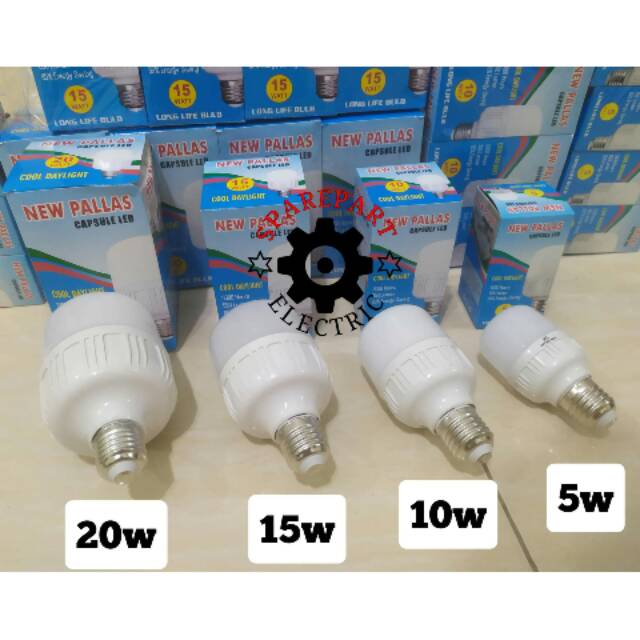 LAMPU LED KAPSUL TERANG HEMAT ENERGY BOHLAM CAPSULE 5 10 15 20 WATT