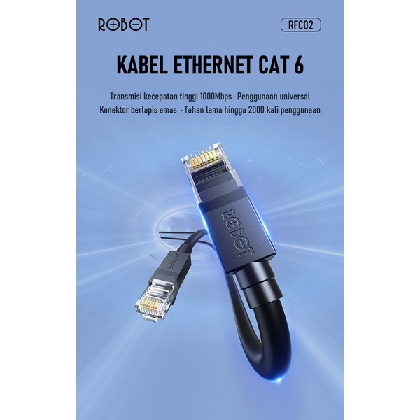 Robot RFC02 2M / RFC03 3M Kabel Ethernet Cable CAT 6 LAN RJ45