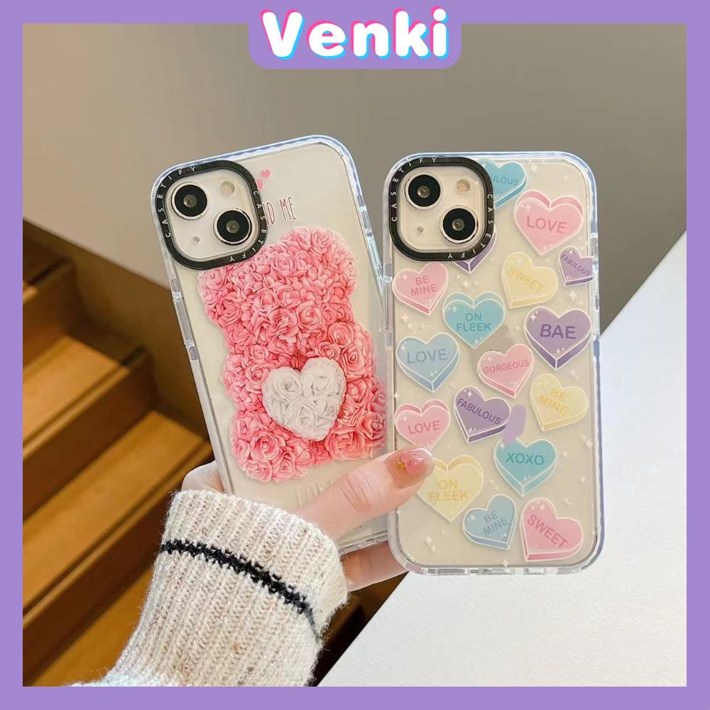 iPhone Case Silicone Soft Case Clear Case Thickened Shockproof Protection Camera Love Bear Cute Compatible For iPhone 11 iPhone 13 Pro Max iPhone 12 Pro Max iPhone 7 Plus iPhone xr