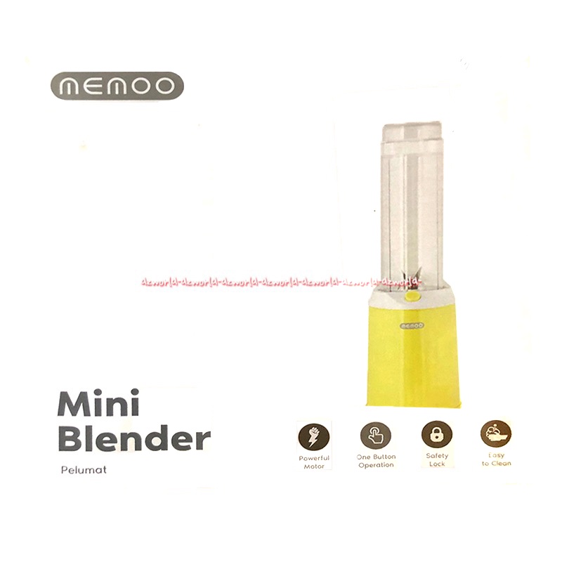 Memoo Mini Blender Yellow 0.6L Alat Pelumat Kuning Bisa Jadi Tumbler Memo Blender Listrik