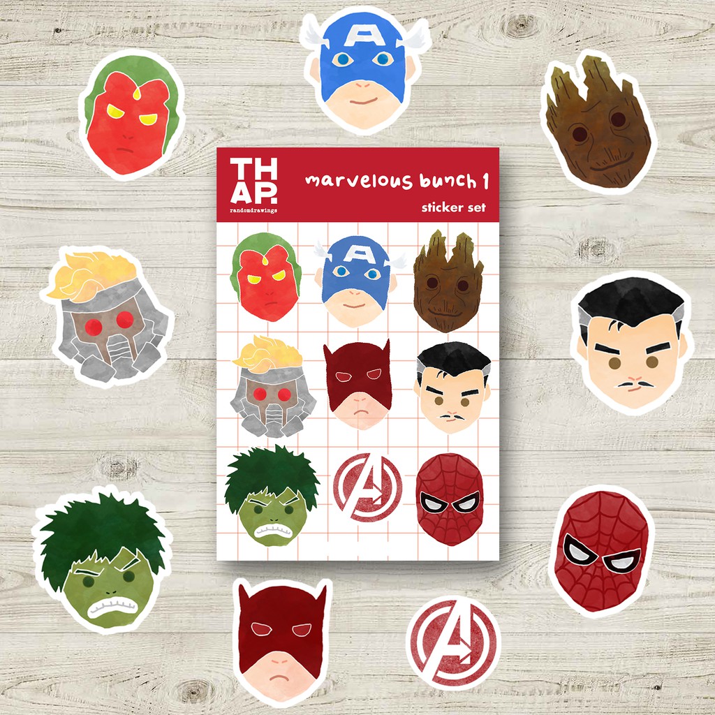 

Sticker Set Marvelous Bunch 1 & 2 / Stiker potongan / Stiker ilustrasi / Hiasan - Jurnal - Diary