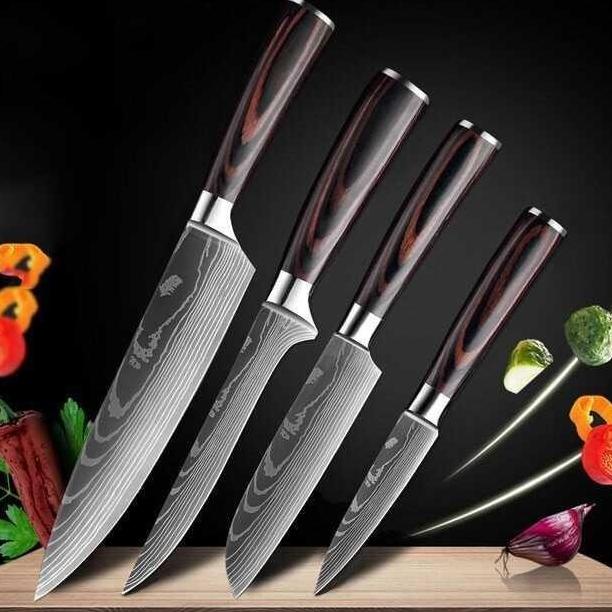 

Xituo Set Pisau Dapur Damascus Pattern Stainless Steel 4 Pcs - Dl4-A Deme84Tocv