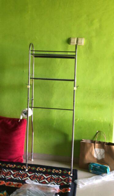 Rak Kamar Mandi Stainless Tempat Penyimpanan Serbaguna Rak Toilet Sabun Portable Import Murah B234