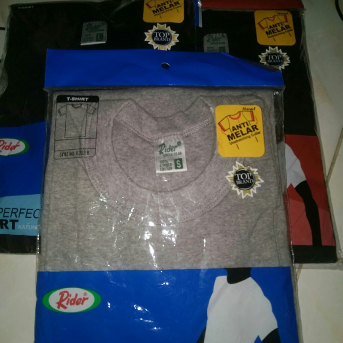 kaos oblong pria rider r223b khusus hitam,abu2 kaos dalam polos celana