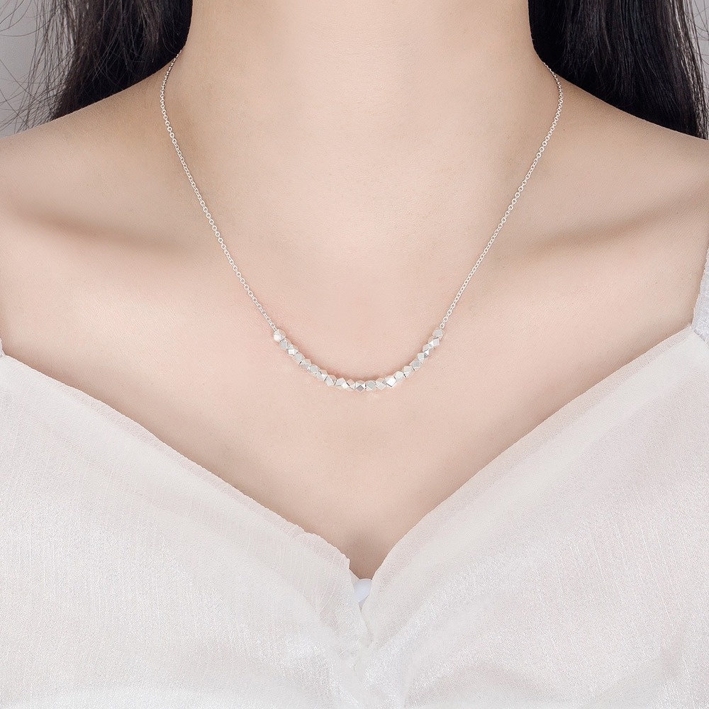 Kalung Collarbone Bentuk Persegi Geometris Gaya Korea