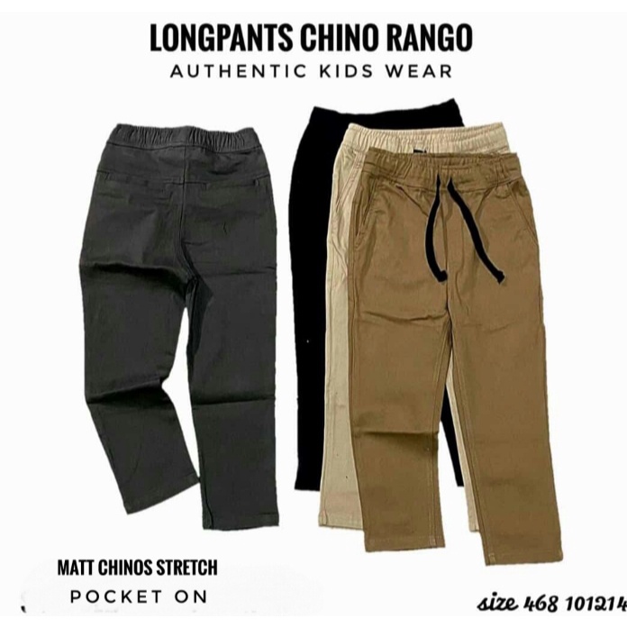Celana Chino Panjang Stretch Anak Laki Laki ( 3 - 5 Thn )