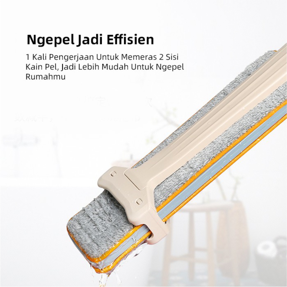 Alat Pel PraktisAlat Pel Lantai 2 sisi Fleksibel Ultra Mop Cleanze Brown -Wonderdekorasi