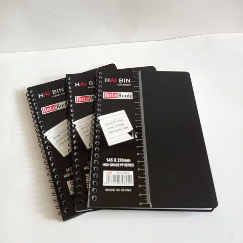 Jual Buku Notebook A5 Spiral Kawat/ Bloknote A5 Spiral Kawat Hitam ...