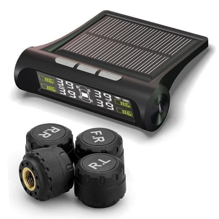 Pengukur tekanan Ban Mobil TPMS Solar Panel