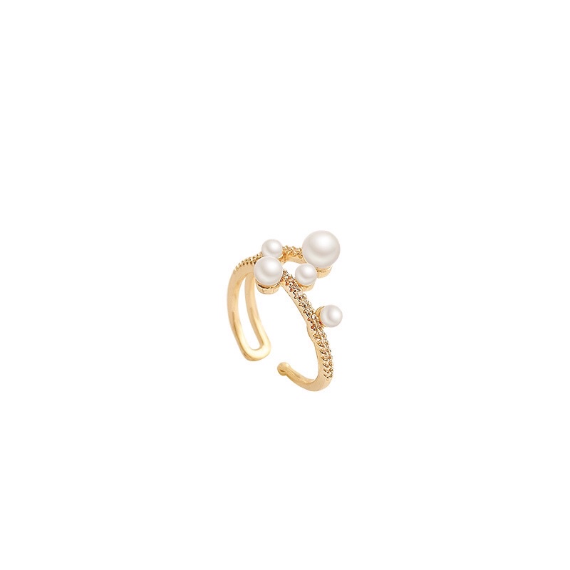 Cincin Adjustable Mutiara Korea Trending Fashion Style