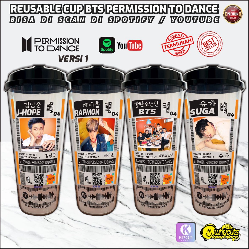 Reusable Cup Kpop // BTS PERMISSION TO DANCE