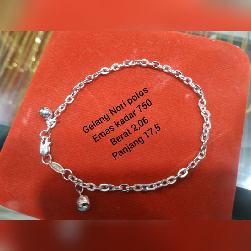 Gelang emas asli kadar 750UBS