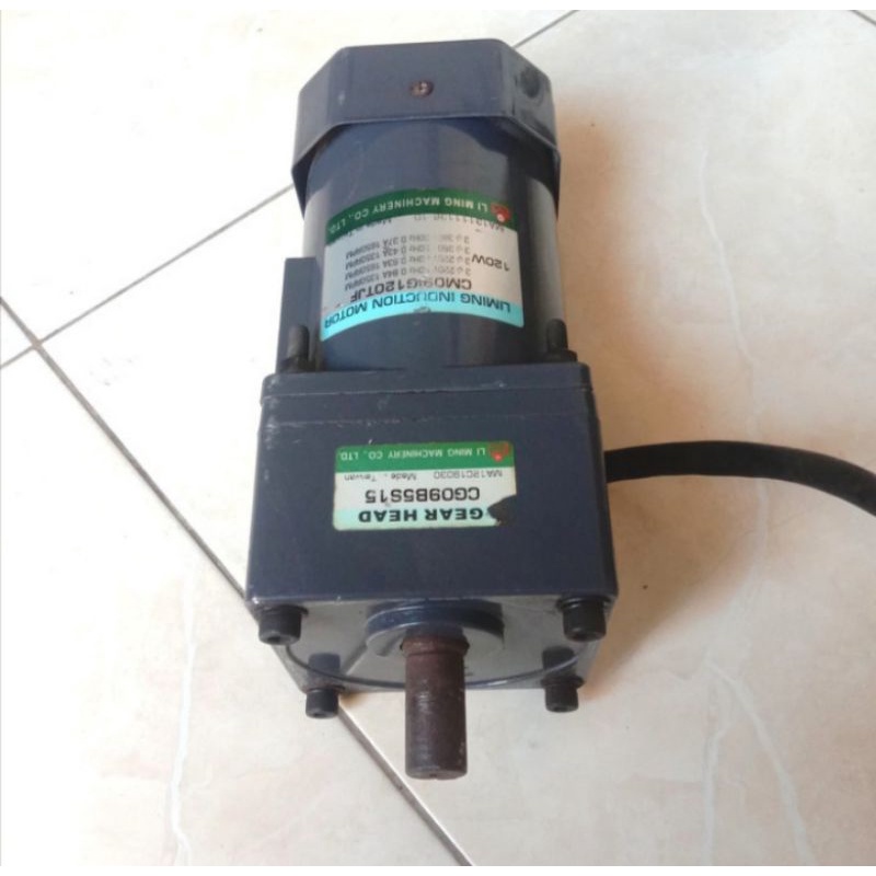 Dinamo Ac Motor Gearbox Li Ming Induction Motor 220V 120W Ratio 1 : 15