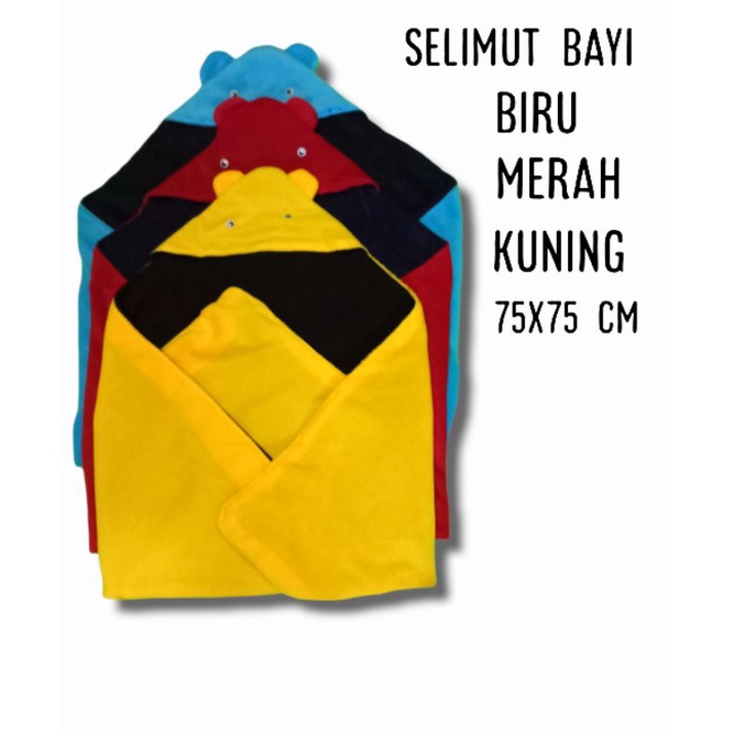 selimut bayi bulu 75x75 cm