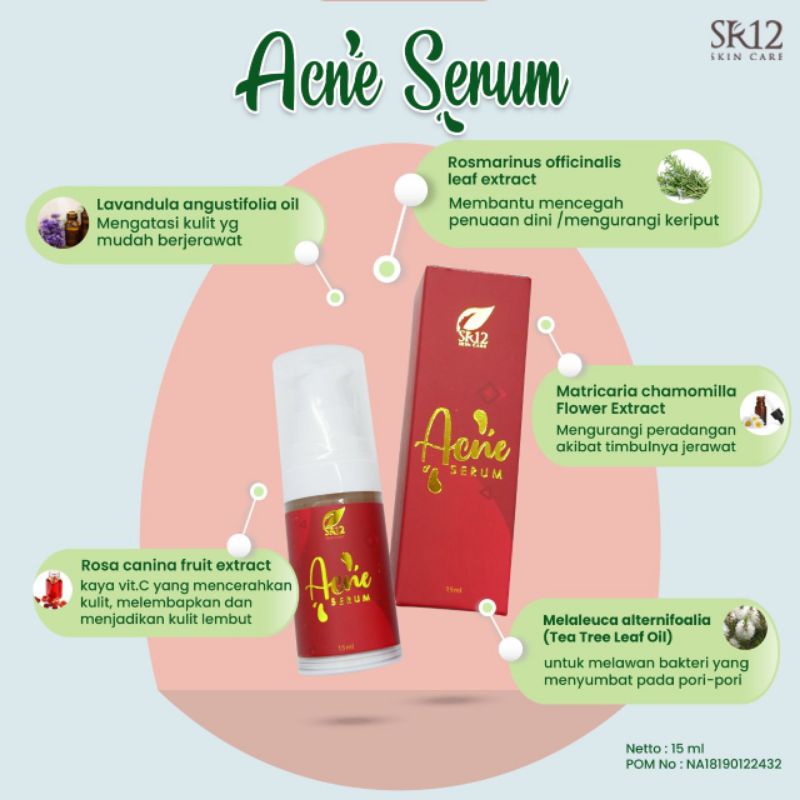 Serum Jerawat Acne Serum SR12 Ampuh Melawan Bakteri Penyebab Jerawat Terbaik Original