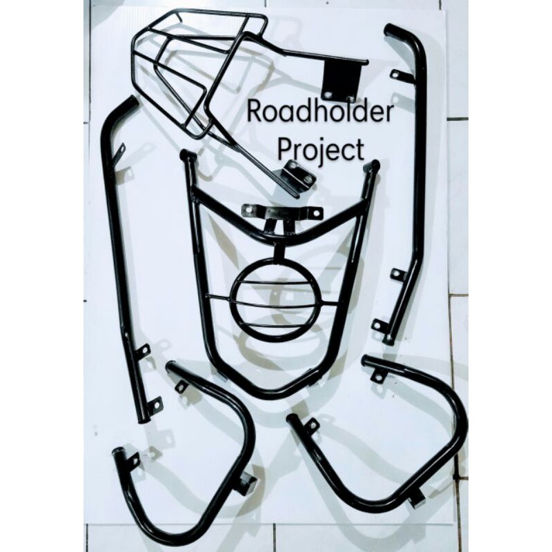 crashbar x ride old 115cc/ tubular pelindung bodi full set bonus lampu LED