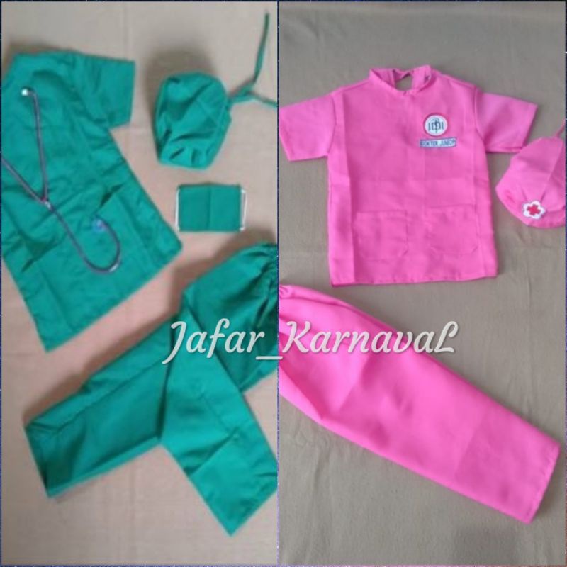 BAJU DOKTER BEDAH ANAK/BAJU PERAWAT ANAK/BAJU KARNAVAL