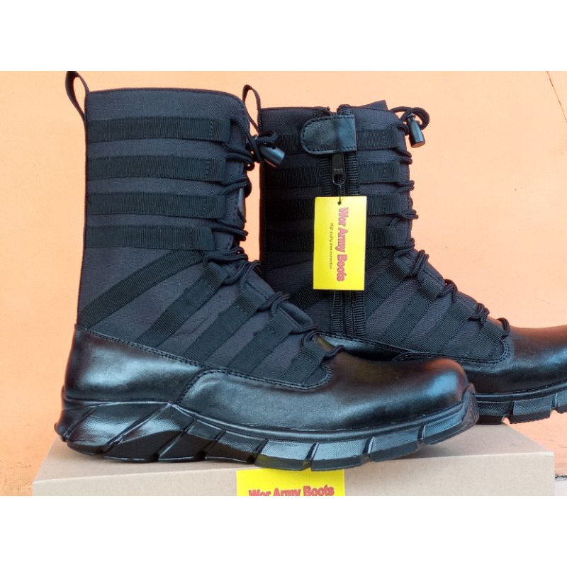 Sepatu PDL TNI POLRI Security Dishub Model Ninja SFB Super duper Ringan SOL Phylon Sport ( Gabus TPR kuat)