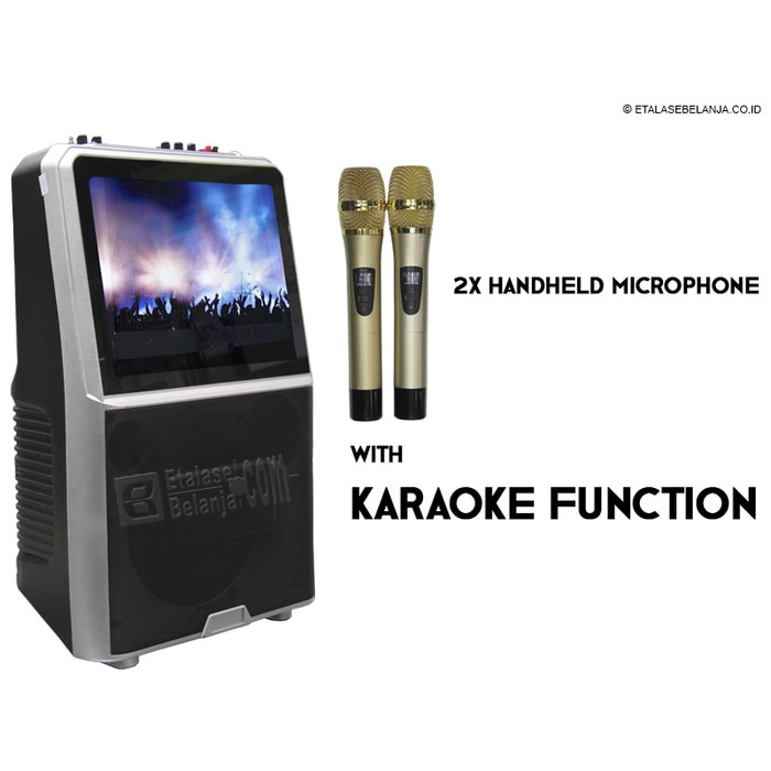 KARAOKE IN THE BOX - SPEAKER + LCD 15 INCH + 2 MIC WIRELESS - KITB-15