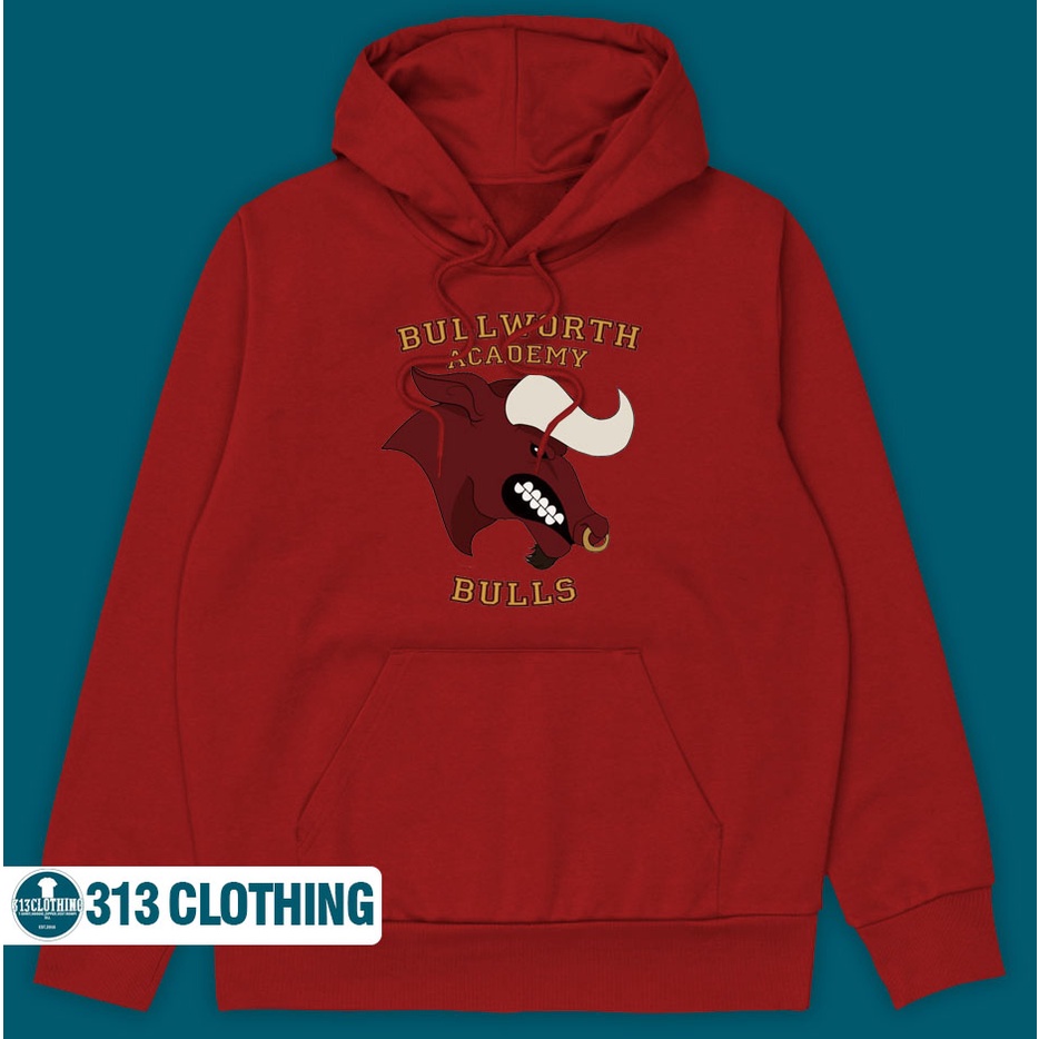 Jaket Hoodie Bullworth Academy Bulls Hoodie Sweater Bully Bullworth Bulls
