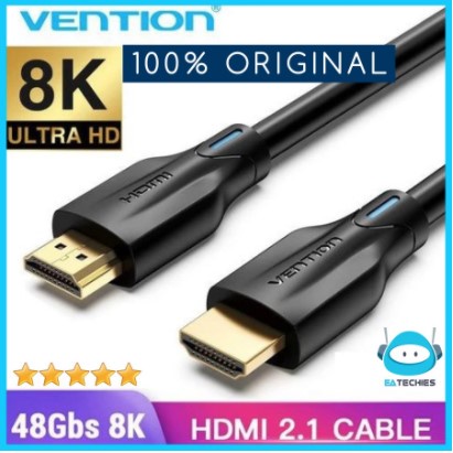 Vention Kabel HDMI 2.1 HIGH SPEED GOLD PLATED PREMIUM 4K@120Hz 8K 60Hz 1M 2M 3M PS4 PS5 PC