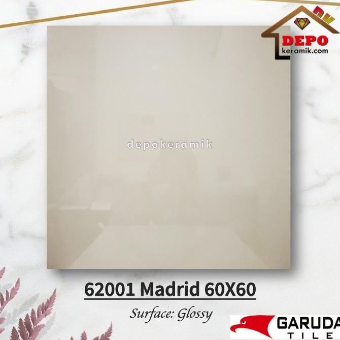 GRANIT Garuda Granit GS62001 Madrid 60x60 Kw1 Granit Kilap Glossy Cream Polos