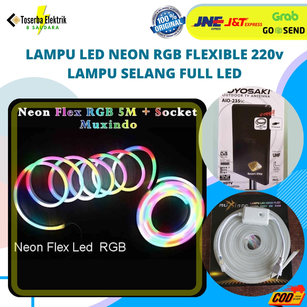Lampu Led Neon Rgb Flexible 220v Lampu Selang Full Led / lampu neon led selang / lampu neon led / ne