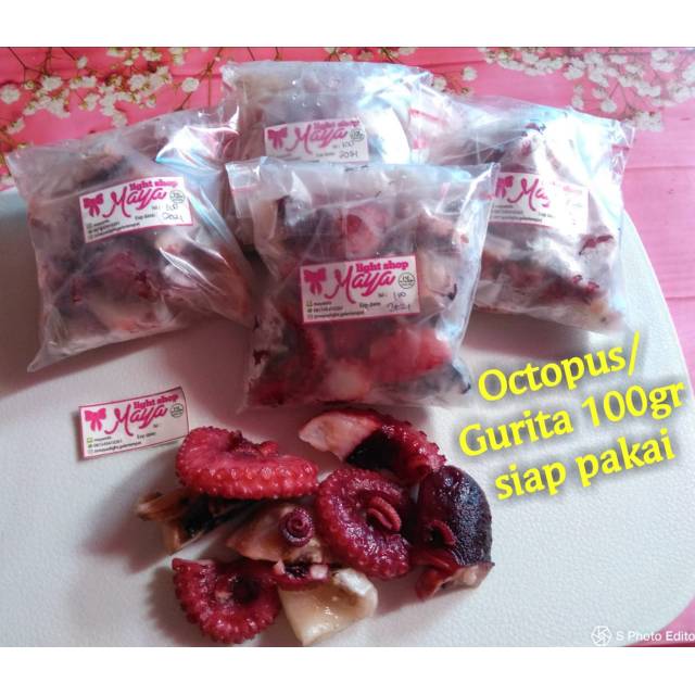 baby gurita 100gr 500gr murah halal boiled octopus bahan takoyaki okonomiyaki nakjibokkeum