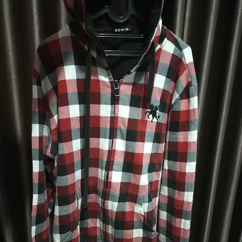 HOODIE ZIPPER EDWIN, ORIGINAL 100%, (PRELOVED)
