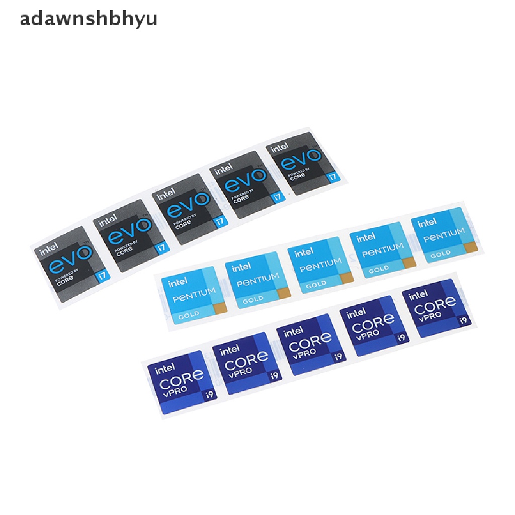 Adawnshbhyu 5ps DIY Sticker Cpu Generasi Original10 i3 i5 i7 i9 Hires Label Dekorasi